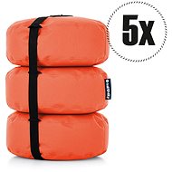 SakyPaky Bean Bags  - 5x Stool Orange - Ottoman