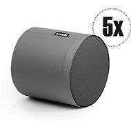 SakyPaky Bean Bags  - 5x Stool PUR Grey Steel - Ottoman