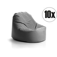 SakyPaky Bean Bags - 10x Wedge Grey Steel - Bean Bag