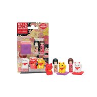 Rubber / Kokeshi & Lucky Cat Set (7 pcs) - Rubber