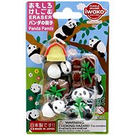Iwako Panda Family Set - pack of 9 - Rubber