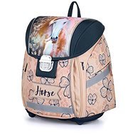 Karton P+P - Iskolai hátizsák Premium Light romantikus, ló motívummal - Iskolatáska