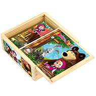 Bino Masha and Bear Dice 9 - Wooden Blocks