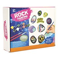 Painting on glow-in-the-dark stones/pebbles with paint brushes and accessories - Painting for Kids