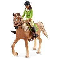 Schleich Čiernovláska Sarah s pohyblivými kĺbmi na koni - Figúrky