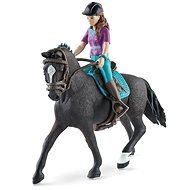 Schleich Brown-haired Lisa with Movable Joints on Horseback - Figures