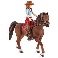 Schleich Hannah the Ginger with Movable Joints on Horseback - Figures