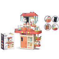 Kitchen with Accessories, 42 pieces, with Light, Battery Operated, 49,5cm - Play Kitchen