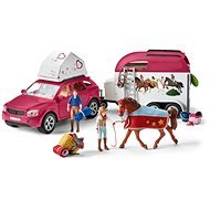 Schleich Adventure car with trailer and horse - Figure Accessories