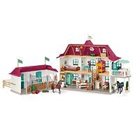 Schleich Nagy ház istállóval, kiegészítőkkel és mozgatható figurákkal 42551 - Figura szett