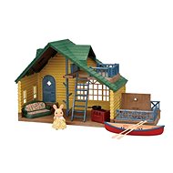 Sylvanian Families Gift Set - Log Cabin with Green Roof and Accessories - Doll House