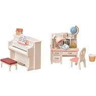 Sylvanian families Set - piano and desk - Figure Accessories
