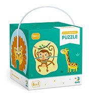 Puzzle 2-3-4 darab lány állatok - Puzzle