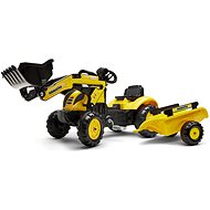 Falk Pedal Tractor 2076M Komastu Pedal Backhoe with Trailer - Pedal Tractor 