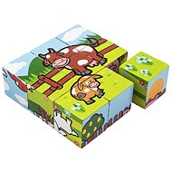 Teddies Kostky kubus Moje první zvířátka - Dřevěné kostky