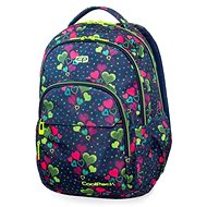 School Backpack Basic plus Lime hearts - School Backpack