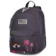 School Backpack Hippie Sparkling badges grey - School Backpack