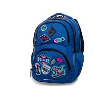 School Backpack Dart Badges blue - School Backpack