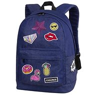 School Backpack Cross Badges girls denim - School Backpack