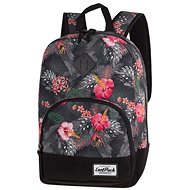 School Backpack Classic Coral hibicus - School Backpack