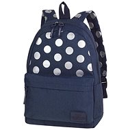 School Backpack Street Silver dots/blue - School Backpack
