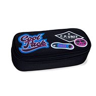 Pencil case Campus Badges black with patches - School Case