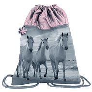 Horse back bag grey-pink solid - Shoe Bag