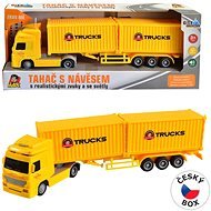 Truck with two containers on flywheel, 8 x 33 x 5 cm - Toy Car