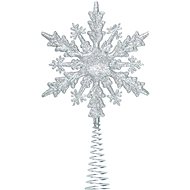 Špice glitr stříbrná 21cm - Vánoční dekorace