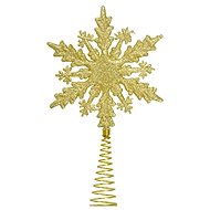 Špice glitr zlatá 21cm - Vánoční dekorace