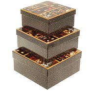 Sada 3 krabiček na dárky S-15,5x15,5x7,5cm; M-18x18x8,5cm; L-20x20x9,5cm - Dárková taška
