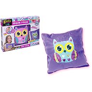 Owl sew a pillow with sequins 30 x 30 cm - Creative Toy