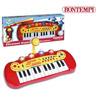 Bontempi Electronic Keyboard with Microphone and Flashing Light Show - Musical Toy