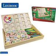 Lexibook Wooden Box with Drawing Board for Teaching Maths Operations with Chalks, Eraser and Rod - Board