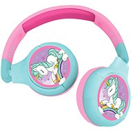 Lexibook Unicorn 2-in-1 Bluetooth® Headphones with Safe Volume for Kids - Wireless Headphones