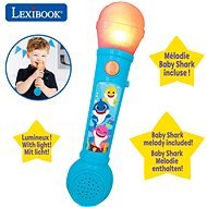 Lexibook Baby Shark Light-up microphone with melodies and sound effects - Children’s Microphone