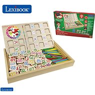 Lexibook Bio Toys® Mathematikschule - Holzkiste mit Zeichenbrett zum Mathe lernen - Kreide