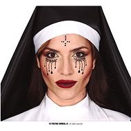 Nalepovacie kamienky na tvár – mníška – halloween - Párty doplnky