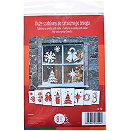 Set of stencils for artificial snow - 8 pcs - Christmas - Template