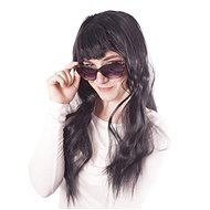 Long wig with bangs - black - Party Accessories