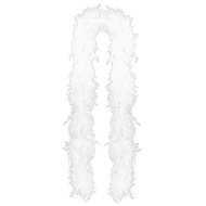 Boa white with feathers 180 cm - charlestone - Party Accessories