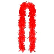 Boa red with feathers 180 cm - charlestone - Party Accessories