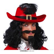 Red felt musketeer hat - Costume Accessory