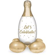 Inflatable Foil Champagne Balloon with Base 86cm - Balloons