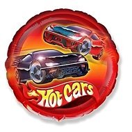 Foil Balloon 45cm Cars - Hot Cars - Balloons