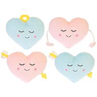 Cushion Plush Heart 33x25cm 2 Types 2 Colours 0m+ - Soft Toy