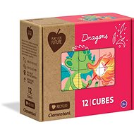 Play For Future Picture Dice Dragons, 12 cubes - Picture Blocks