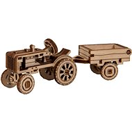 Wooden city 3D puzzle Superfast American tractor with tow - 3D Puzzle