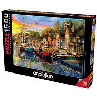 Anatolian Puzzle Lights in the harbor 1500 pieces - Jigsaw Puzzle