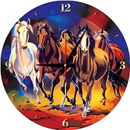 Art puzzle Puzzle clock Horses 570 pieces (including frame) - Jigsaw Puzzle
